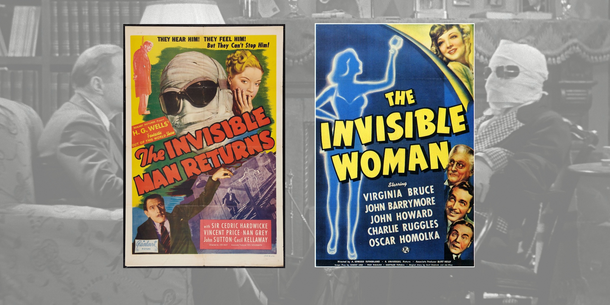 The Invisible Man Returns & The Invisible Woman Film Posters