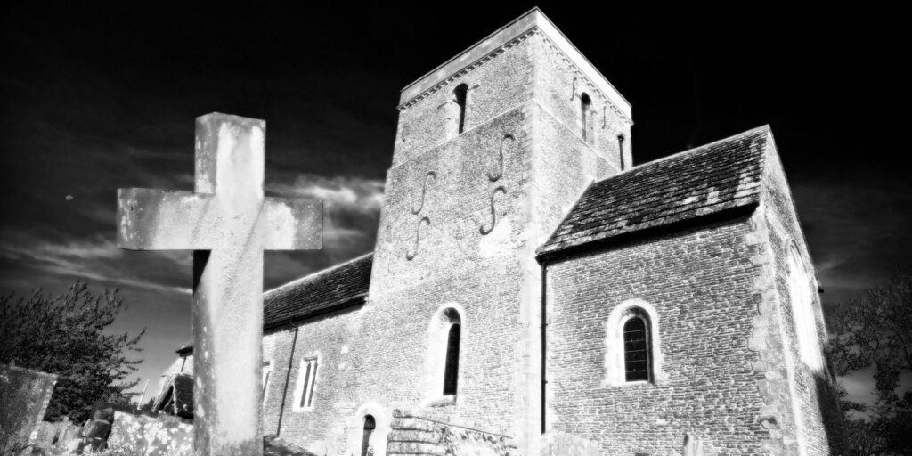 St Mary the Virgin, Shipley, one of the oldest Norman churches in Sussex.